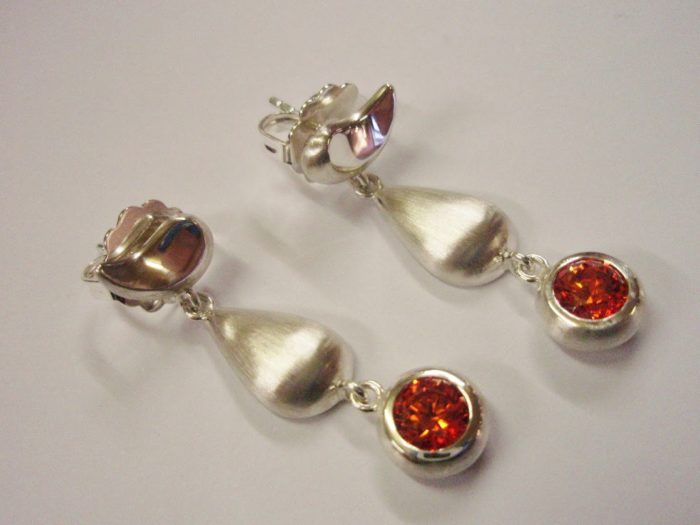 Topaz and Silver Earrings