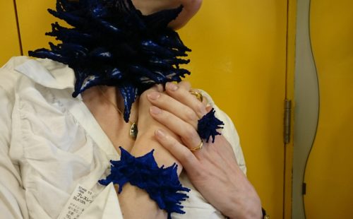 Shibori Silk Necklace & Bracelet