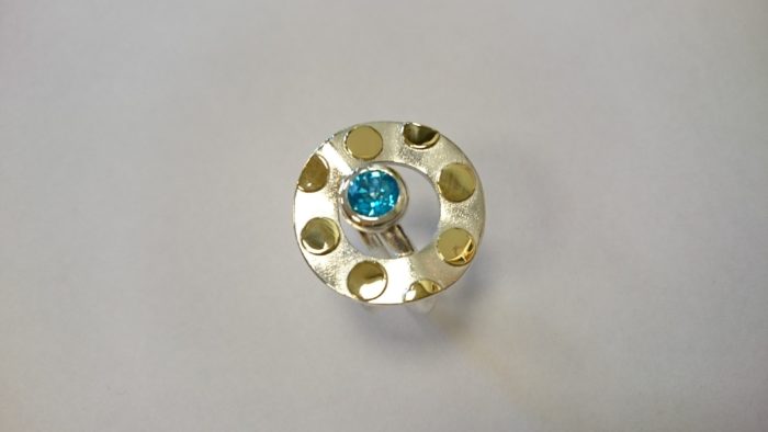 Topaz 18ct Gold and Silver Ring