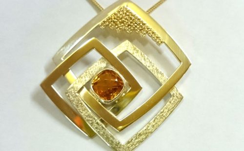 Citrine Gold Pendant